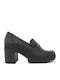 Leder Pumps Schwarz