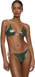 Med Bikini Triangle Top Green
