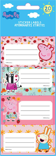 Peppa Pig Ετικέτες Τετραδίων 20τμχ