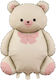 Baloane Metalizate Folie Flippy Figură Animată Ursuleț Model 89 X 65 Cm Ambalaj Individual Pai Inclus Balon Gonflabil Aer Heliu Șampanie Bej