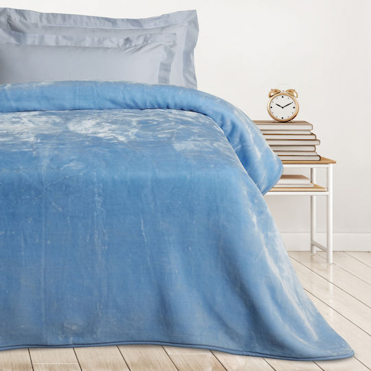 Das Home Κουβέρτα Βελουτέ 0291 Baby Blue 160x220εκ.