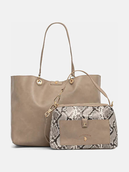 U.S. Polo Assn. Women's Bag Shoulder Taupe