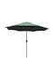 Umbrelă De Aluminiu Verde 2.7x2.7m