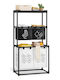Flippy Stoff Wäschekorb 57x44x123cm Schwarze