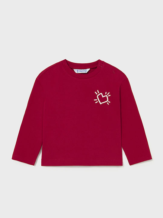 Mayoral Kids Long-sleeved Red Blouse