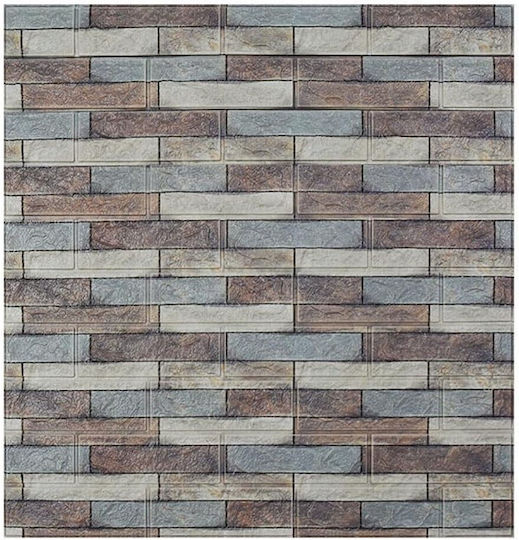 Panouri Decorative 3D Pentru Perete Spumă Autoadeziv Gri 70x77cm 10 Bucăți