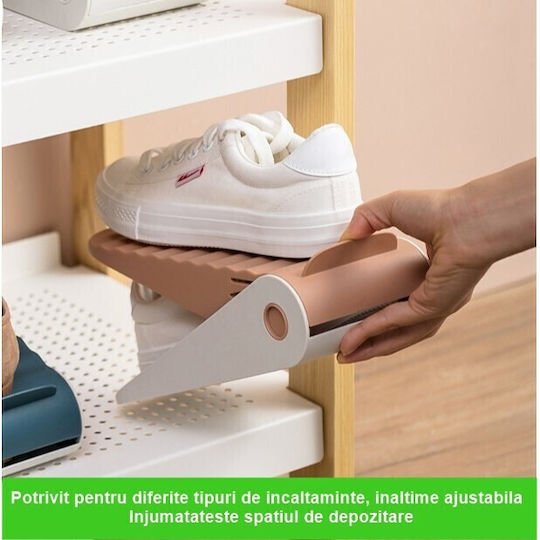 Bază Din Plastic Pentru Depozitarea Pantofilor Roz 25.5x11x7.5cm