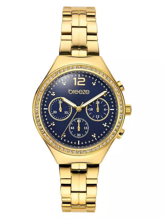 Breeze Women's Watch Chronograph with Gold Meta...