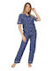Angel's Secret Set Pijamale pentru Femei Blue