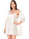 Moongirl Set Pijamale pentru Femei Ecru