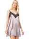CottonHill Winter Damen Nachthemd Champagne Alice