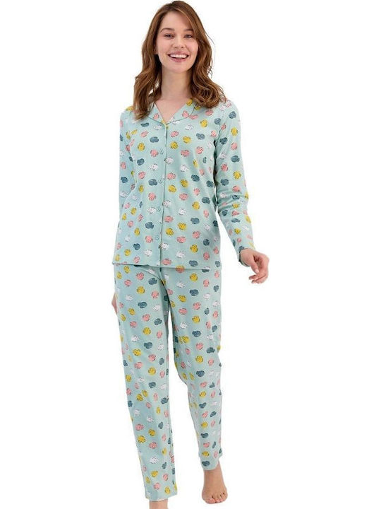 Roly Poly Set Pijamale pentru Femei Pistachio