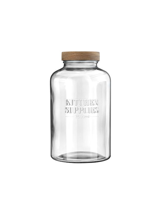Estia Allure Vase General Use with Lid Glass Transparent 3500ml
