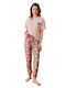 Set Pijamale pentru Femei Pastel Pink