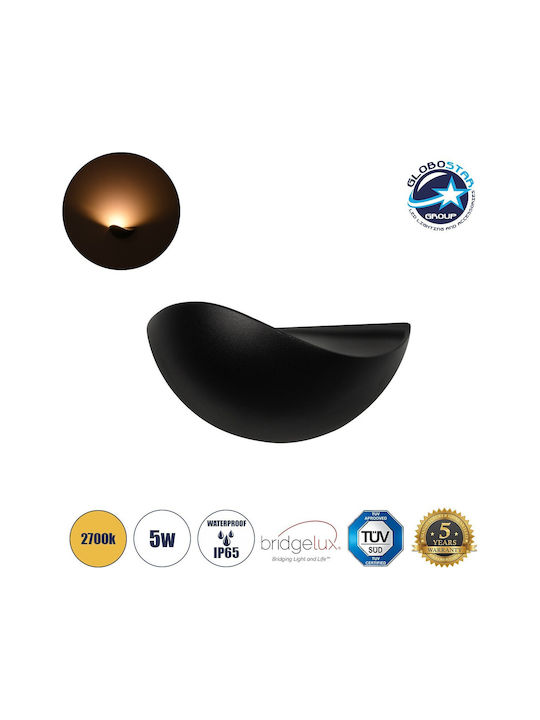 GloboStar Selene Wall-Mounted Outdoor Lighting LED IP65 5W with Warm White Light 20x9x12cm