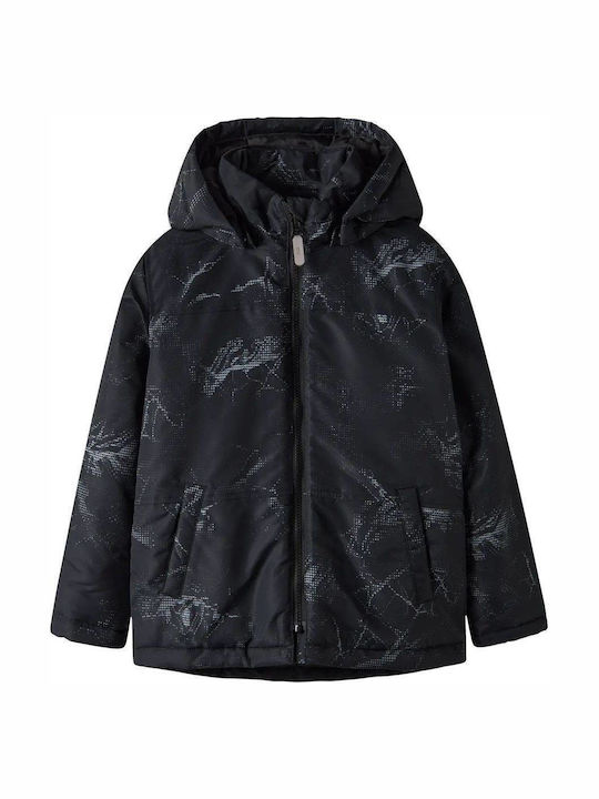 Name It Kids' Casual Jacket Long with Hood Black