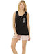 Modalove Set Pijamale pentru Femei Black