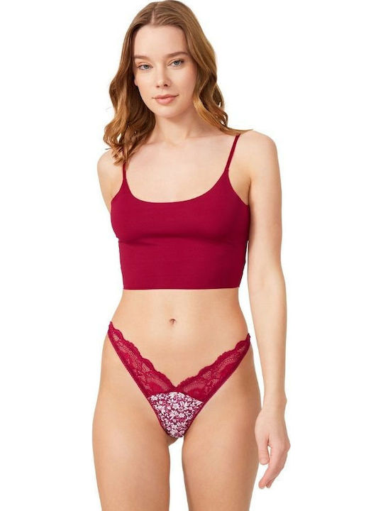 CottonHill Annie Γυναικείο String με Δαντέλα Μπ...
