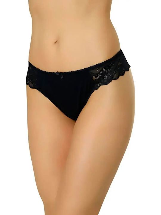 Esmeralda Дамско Бразилско с дантела Dark Blue