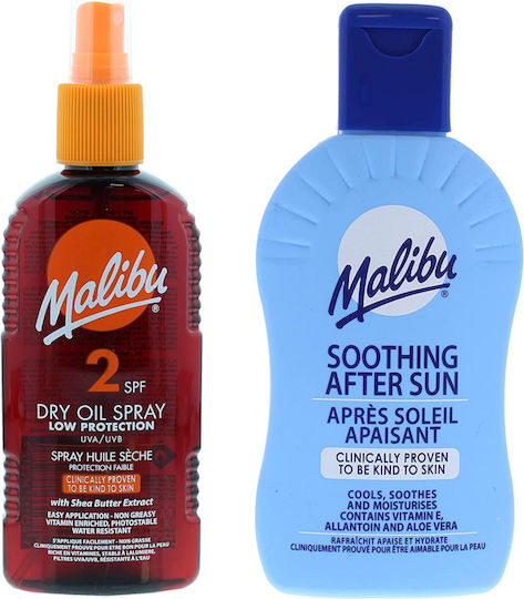 Malibu SPF2 Selbstbräuner Öl 200ml + After Sun Balsam 200ml