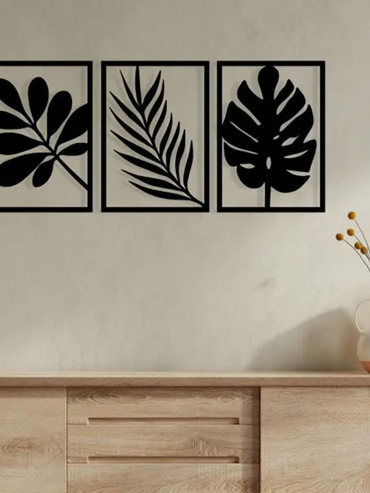Wall Decoration Set 3 Pieces A-g Cincuenta 279enz2591 Metal