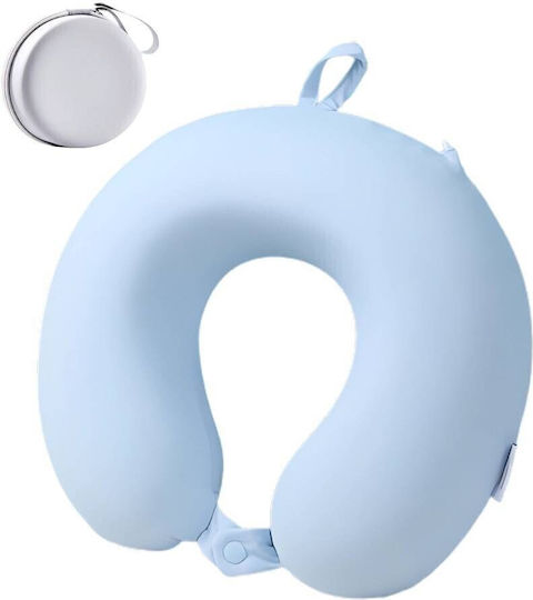 Light Blue Memory Foam Travel Pillow