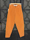 Women's Fabric Trousers Peaches