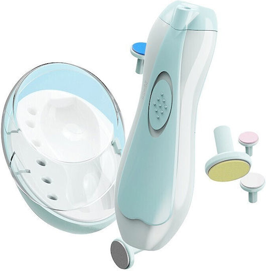Pilă Electrică Pentru Unghii Babies Flippy 6 Bucăți 15 X 4.5 X 3 Cm Silențioasă 0-3 Ani 4 Niveluri De Viteză Albastru