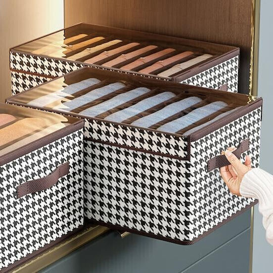 Stoff Aufbewahrungshülle für Kleidung in Braun Farbe 30x24cm 1Stück