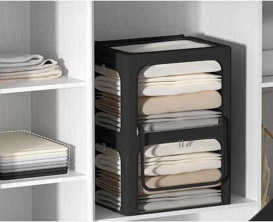 Husă Textilă De Depozitare Pantofi În Culoare Neagră 42x30x30cm