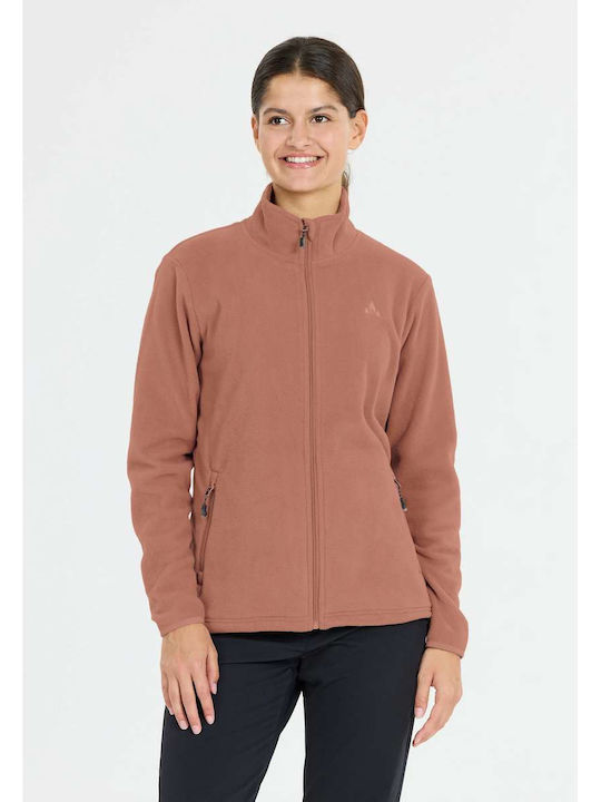 Women's Cardigan with Zipper Pink