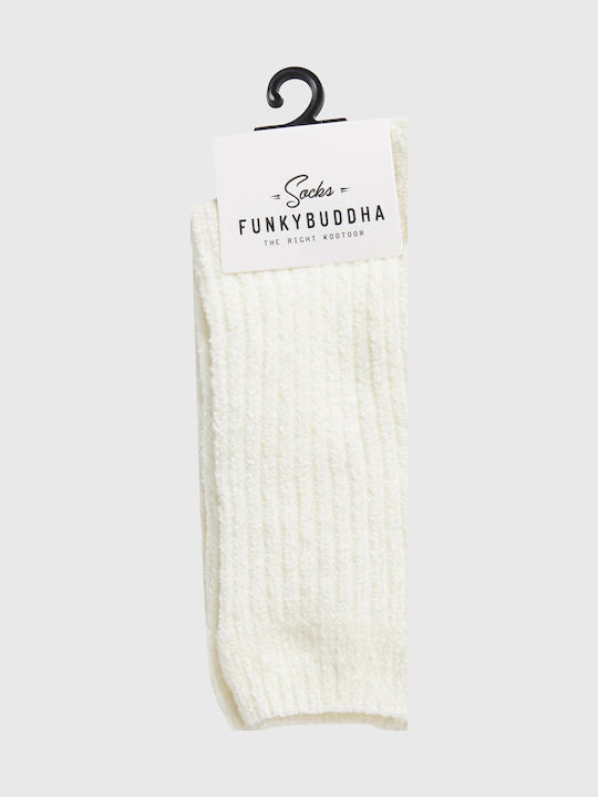 Funky Buddha Γυναικείες Κάλτσες Off White Cream
