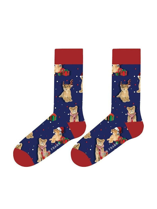 John Frank Women's Christmas Socks Blue