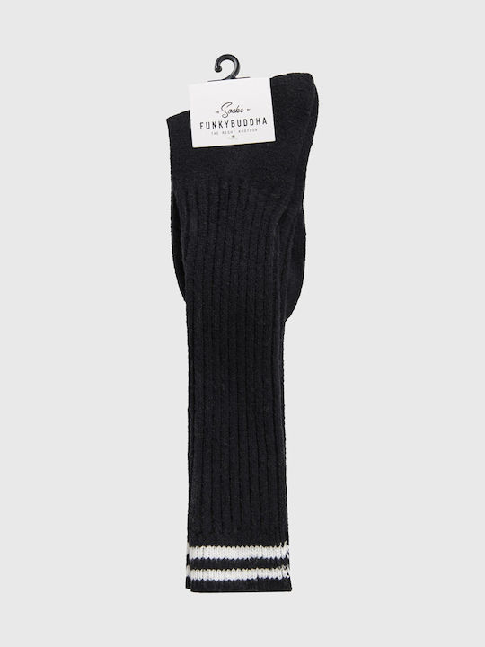 Funky Buddha Women's Patterned Socks Black