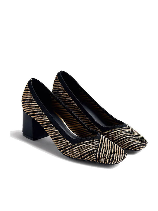 Pointed Toe Black Medium Heels