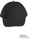About Basics Kids' Hat Jockey Fabric Black