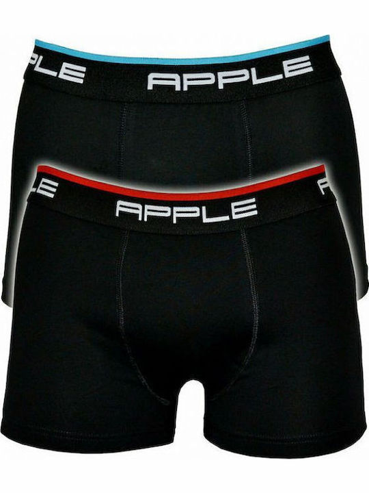 Apple Boxer Ανδρικά Μποξεράκια Μαυρο 2Pack