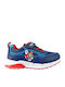 Kids Sneakers with Hoop & Loop Closure and Lights Blue