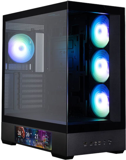 Zalman P40 DS Геймърско бюро Midi Tower Компютърна кутия със страничен прозорец Черен