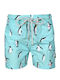 John Frank Kids Swimwear Swim Shorts Light Blue