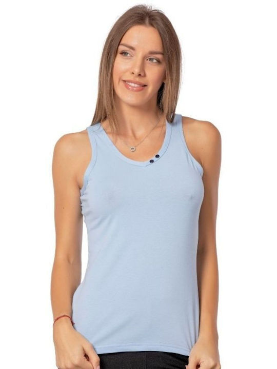 Sexen Ärmellos Blue Damen T-Shirt