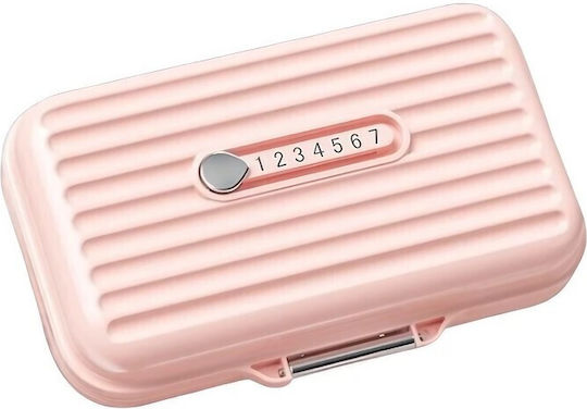 Cutie de Medicamente Flippy Roz 7 Compartimente Portabilă Compactă 11x7.2x3.5 Cm Ideală pentru Utilizare Zilnică