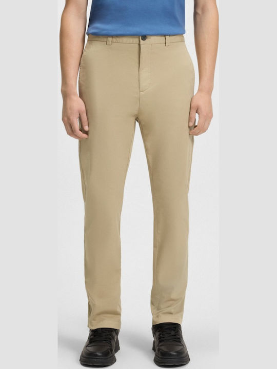 Hugo David251d Trousers in Slim Fit Beige