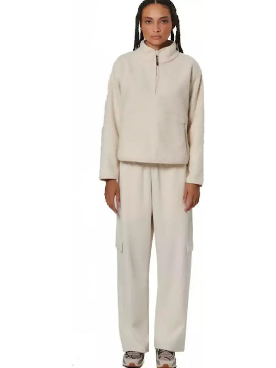 Body Action Long Women's Sweatshirt Ecru