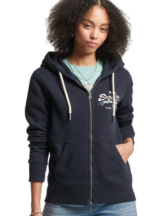 Superdry Women's Hooded Sweatshirt with Blue Color