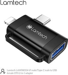 Lamtech LAM980534 USB-C Мъжки към USB-A Мъжки