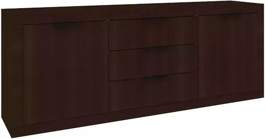 Sideboard Doha made of Wood with Drawers Wenge Shade 210x45x80.5cm