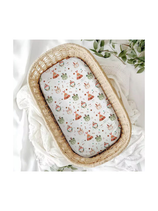 Borea Indian Bear Baby Sheets Set Cradle Flannel Light Blue 70x120cm 2pcs