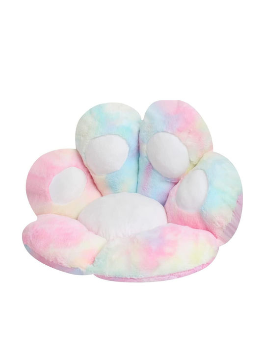 Decorative Pillow Flippy Cat Paw Pattern Plush Chair Sofa Floor 80 X 70 Cm Multicolor