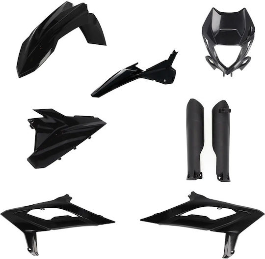 Acerbis Motorcycle Plastic Set Black 1pcs
